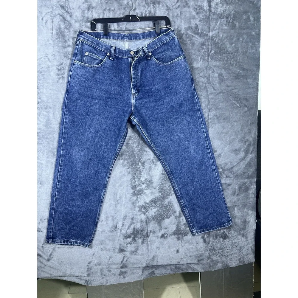 Wrangler Authentic Jeans Mens 36x29 Blue Medium Wash Straight Leg Denim 9760WDR